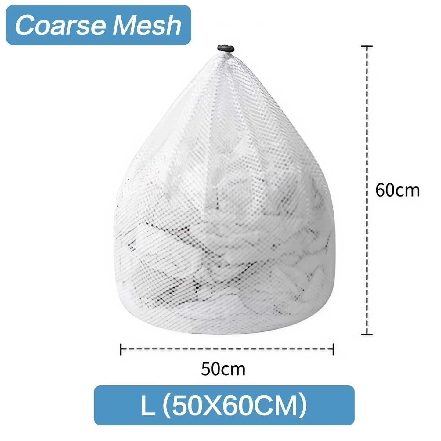 1PC Mesh Laundry Bag - Machine Washable Drawstring Design Travel Wash Bag for Blouses, Hosiery, Stockings, and Underwear