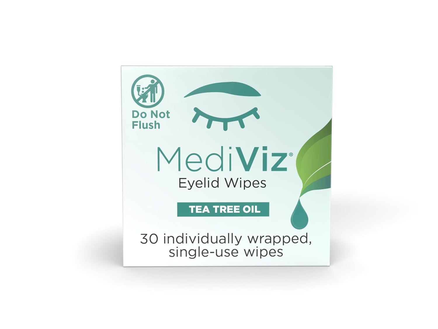 Tea Tree Eyelid Cleanser Wipes – 30 Single-Use Towelettes – Eyelash & Eyelid Wipes for Soothing Dry Eye Irritation, Demodex Removal & More​