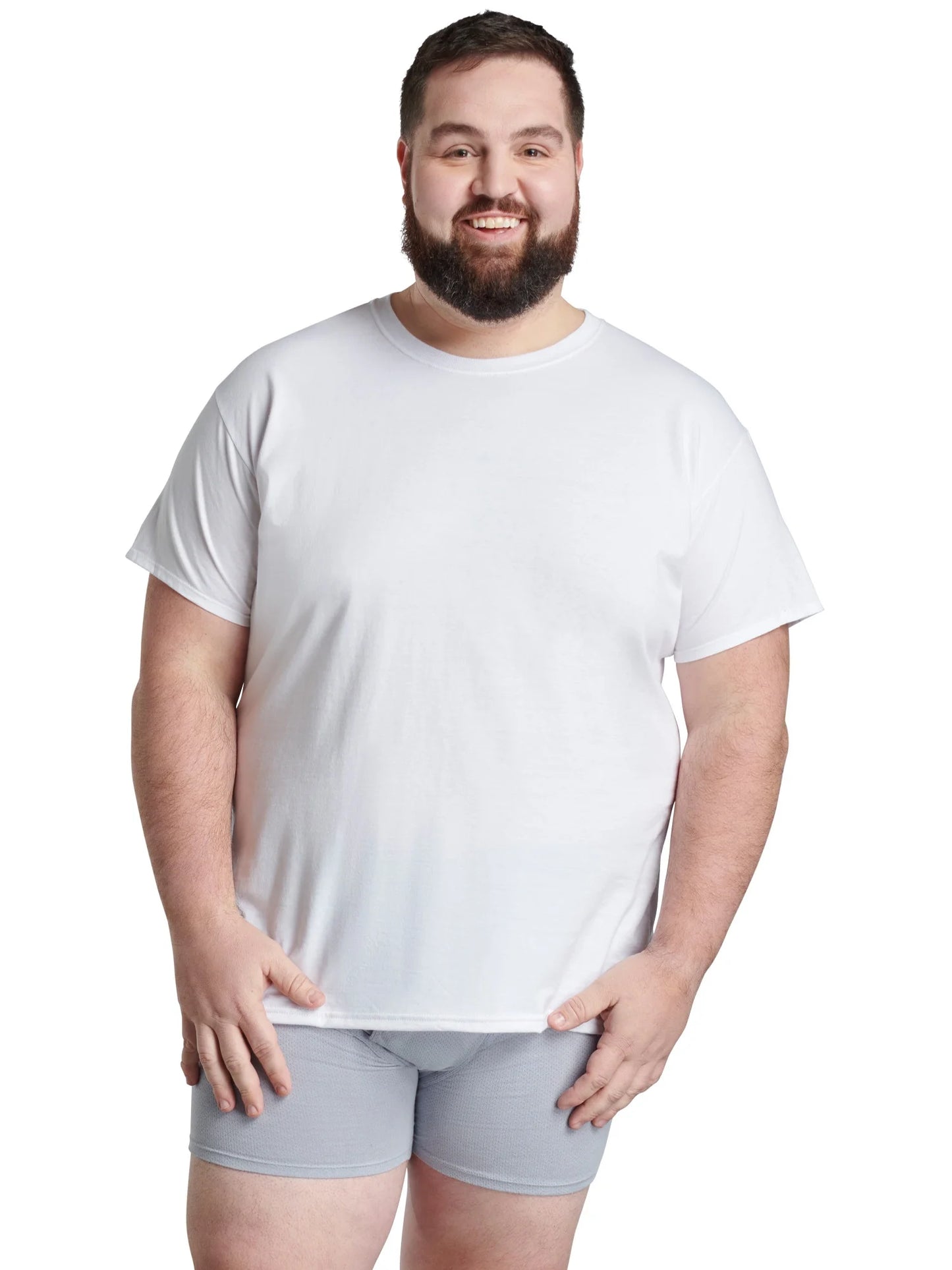 Men'S Eversoft Crew Undershirts – 6-Pack, Moisture-Wicking, White & Assorted, S-3XL & Big/Tall