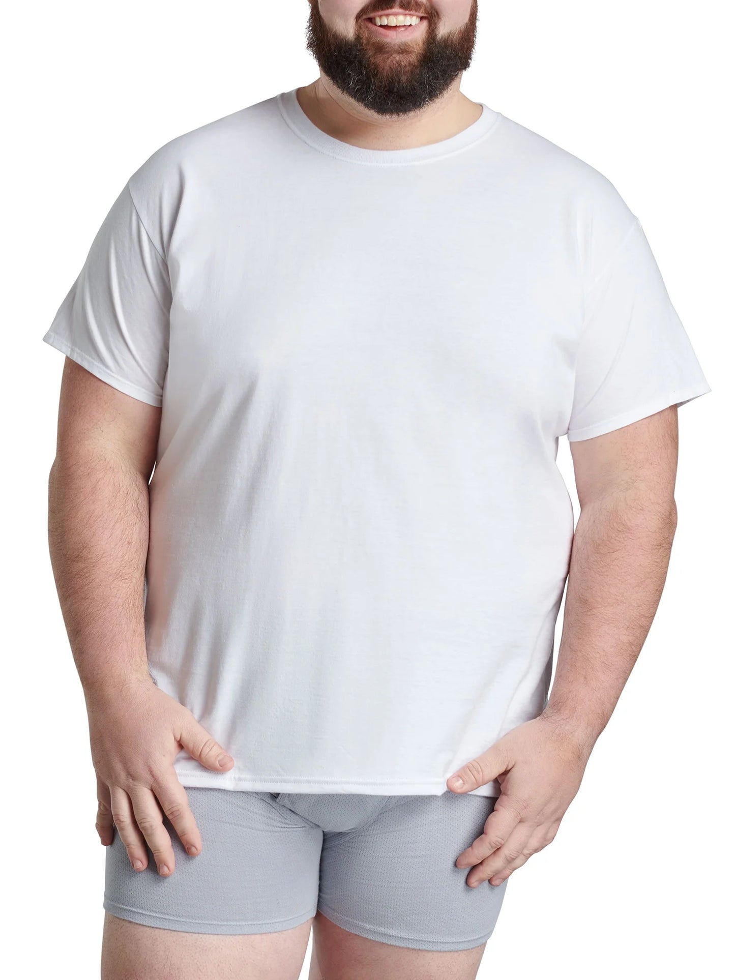 Men'S Eversoft Crew Undershirts – 6-Pack, Moisture-Wicking, White & Assorted, S-3XL & Big/Tall