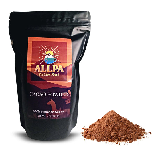 Allpa Peruvian Cacao Powder 8 Oz, Organic Cacao, Raw Peruvian Cacao, All Natural Cacao, Peruvian Super Food, High Fat Cacao, Rich in Antioxidants, Essential to Any Healthy Diet