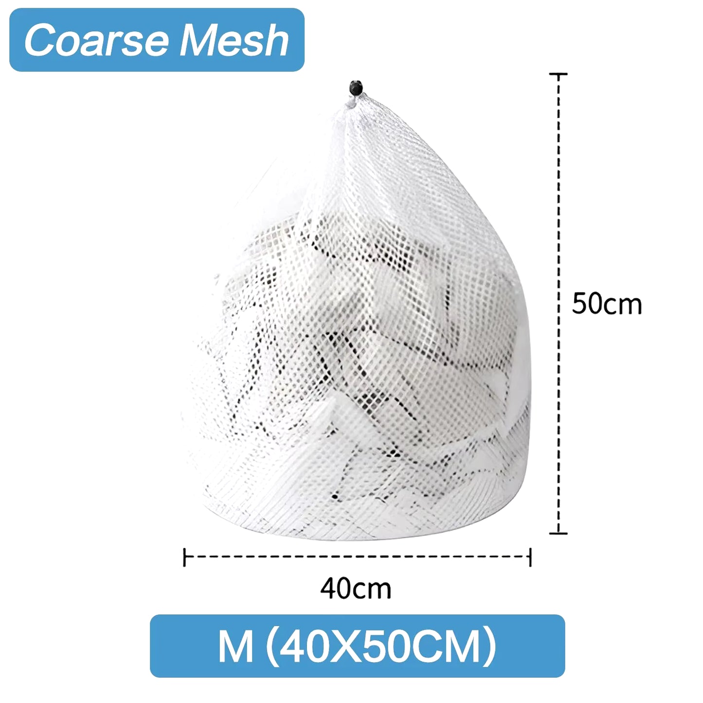 1PC Mesh Laundry Bag - Machine Washable Drawstring Design Travel Wash Bag for Blouses, Hosiery, Stockings, and Underwear