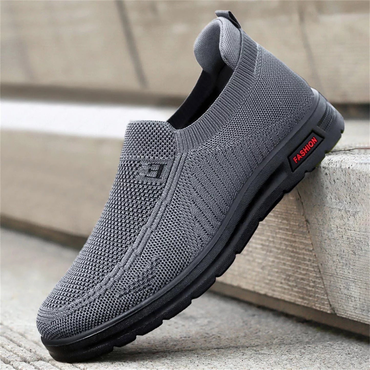 Mens Extra Wide Shoes Mens Classic Nylon Sneaker Fashion Summer and Autumn Men Sneakers Fly Woven Mesh Flat Slip on Comfortable 40