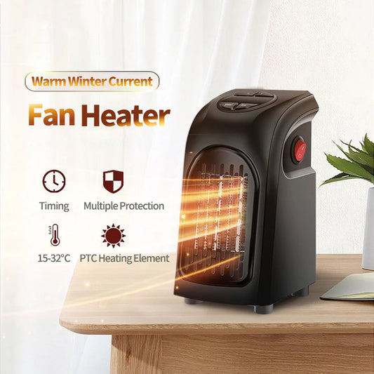 Mini Electric Ceramic Heater - Compact Portable Winter Warmer for Home, Office, and Outdoor Use