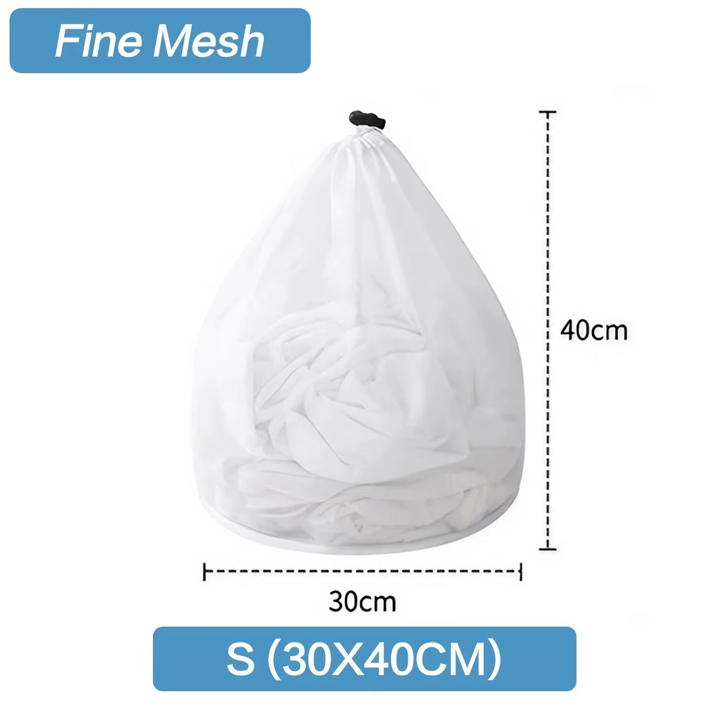 1PC Mesh Laundry Bag - Machine Washable Drawstring Design Travel Wash Bag for Blouses, Hosiery, Stockings, and Underwear