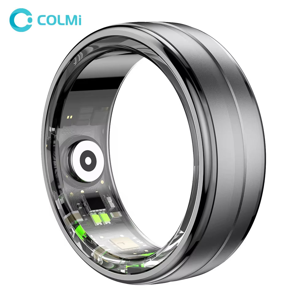 R06 Smart Ring Men Women, Heart Rate and Blood Oxygen Monitor, IP68 & 5ATM Waterproof, Multi-Sport Mode