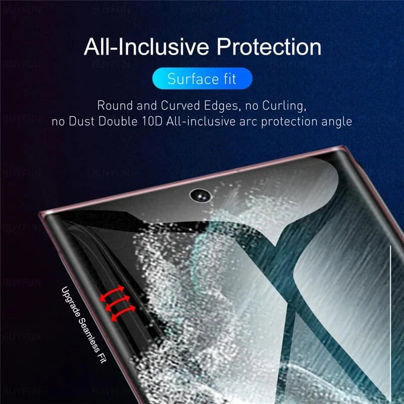 Tempered Glass Screen Protector Lens Hydrogel for Samsung S23 S22 Ultra plus USA