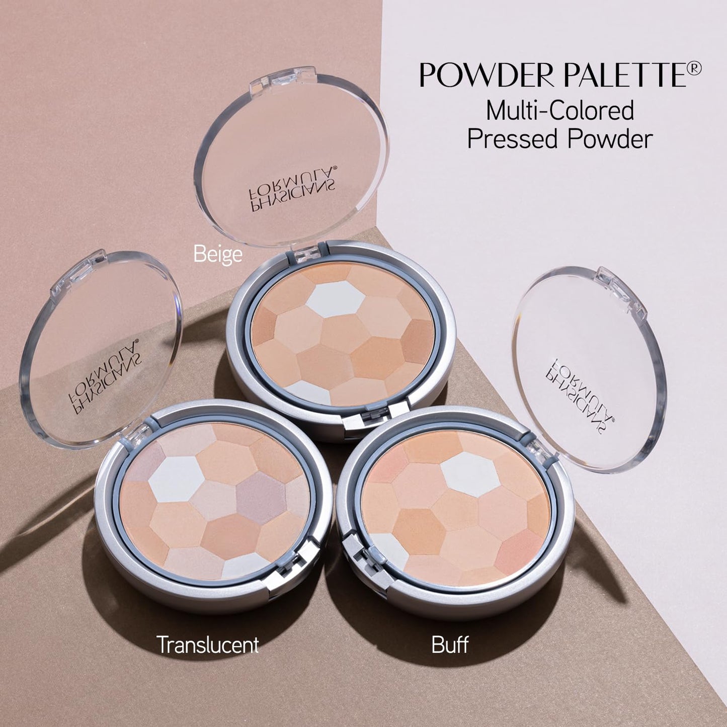 Setting Powder Palette Multi-Colored Pressed Finishing Powder Translucent, Natural Coverage, Dermatologist Tested, Clinicially Tested