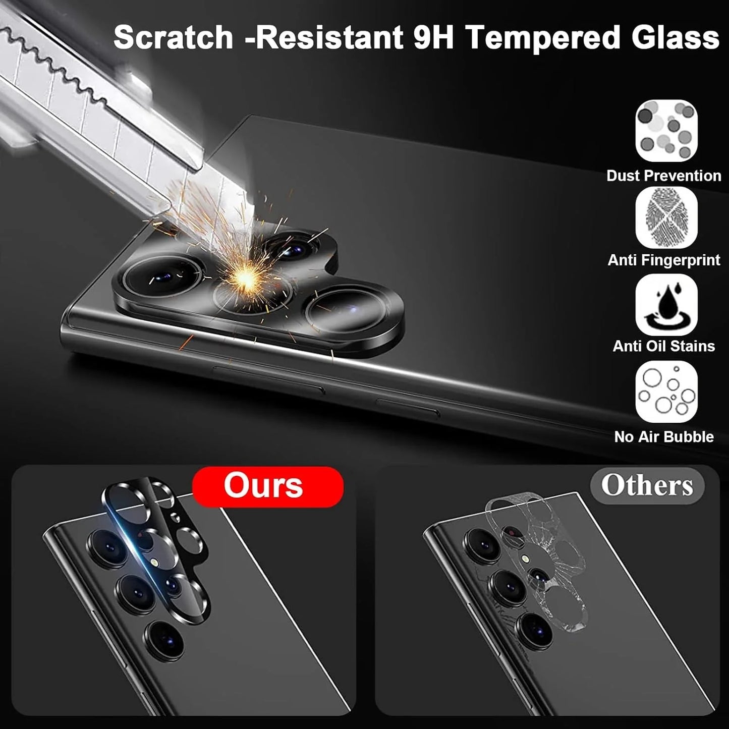 Tempered Glass Screen Protector Lens Hydrogel for Samsung S23 S22 Ultra plus USA